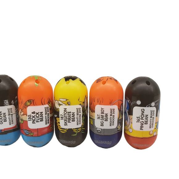 Mighty Beanz Skeleton Pirate Ping Pong Big Ear Boy Pick & Flick Year 2010 - Picture 5 of 6